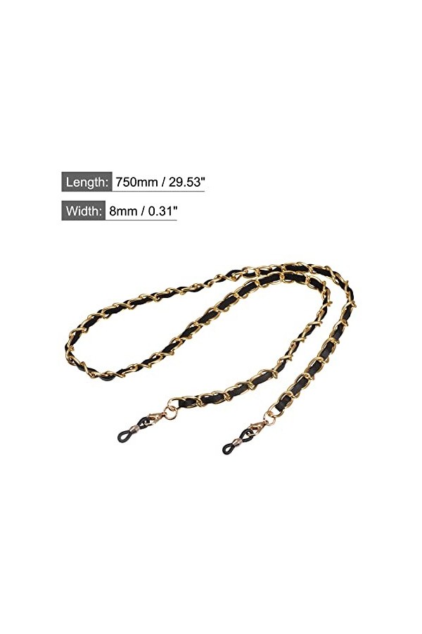 sourcing map Lunettes Titulaire Sangle Cordon, 30" Lunettes Soleil Ficelle Sangle Autour Cou Lunettes Chaîne Chapeau Sangle C