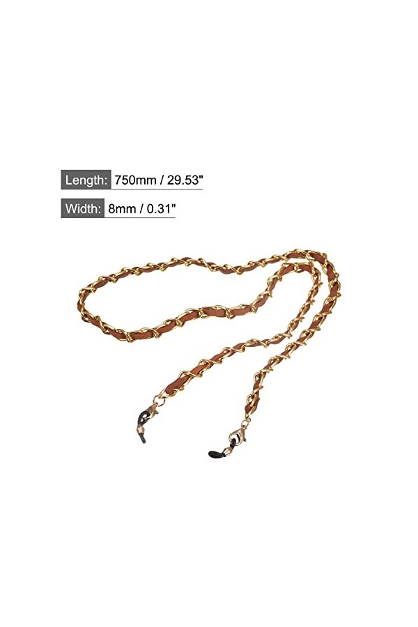 sourcing map Lunettes Titulaire Sangle Cordon, 30" Lunettes Soleil Ficelle Sangle Autour Cou Lunettes Chaîne Chapeau Sangle C