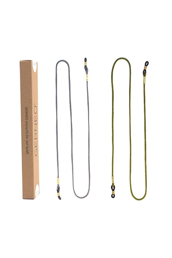 GERNEO® - Londres - cordon pour lunettes en tissu de haute qualité - cordon unisexe extra long pour lunettes de soleil et de 