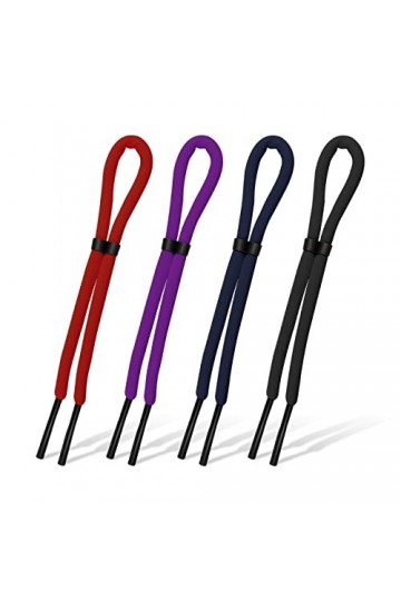 KINBOM 4 Pièces 66cm Sangle de Lunettes de Soleil, Cordon Lunettes Réglable Anti-Perte Sangles de Lunettes pour Sports Nautiq