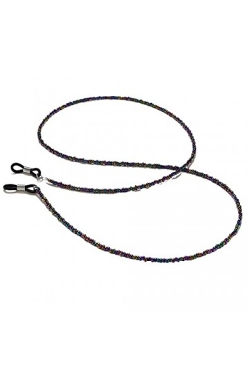 KEMUDO Chaînes de Lunettes de Lunettes for Femmes Chaîne de Cou colorée perlée Cordon de Lunettes élégant Color : Purple, Si