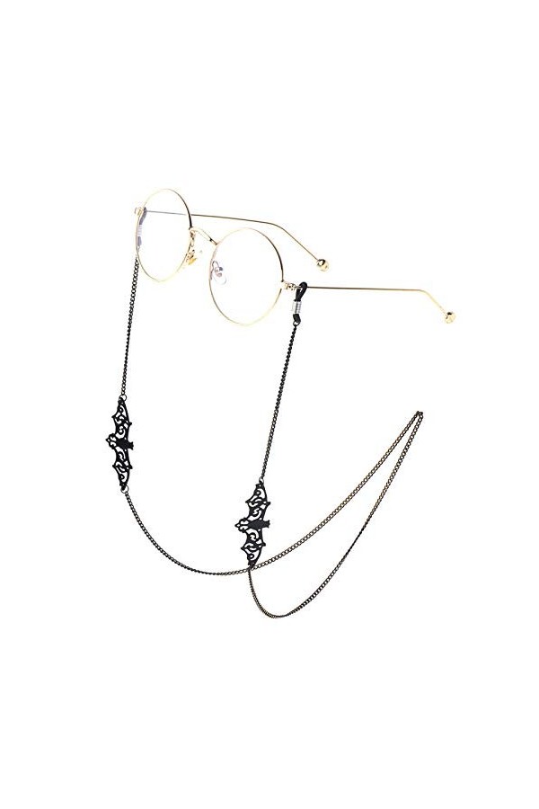 Homeriy Porte-Lunettes Chaîne de Lunettes de Chauve-Souris Creuse Porte-Lunettes de Retenue Cordon de Sangle pour Femme Et Ho