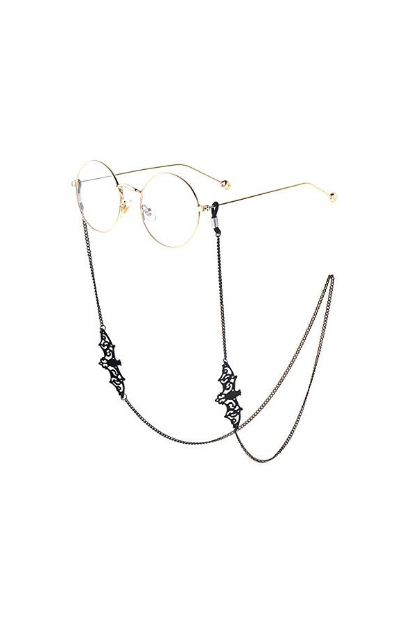 Homeriy Porte-Lunettes Chaîne de Lunettes de Chauve-Souris Creuse Porte-Lunettes de Retenue Cordon de Sangle pour Femme Et Ho
