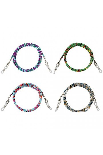 Zeayebsr Cordon de lunettes, Chaîne de lunettes pour femmes avec perles en cristal métallique,sangle de retenue de lunettes d