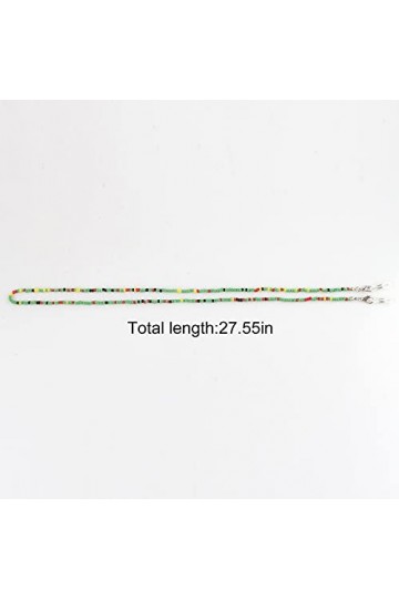 Zeayebsr Cordon de lunettes, Chaîne de lunettes pour femmes avec perles en cristal métallique,sangle de retenue de lunettes d