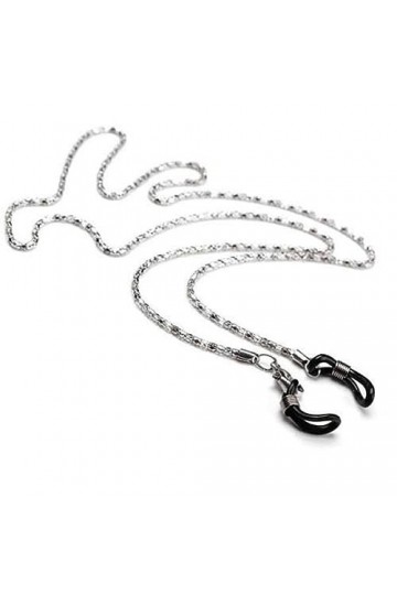 QQLADY Lunettes simples chaîne lanière masque lanière femmes hommes en acier inoxydable lunettes de soleil chaînes lunettes c