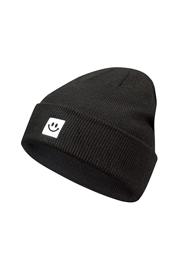 Rayson Bonnet dhiver pour Homme et Femme Tricot Bonnet Unisexe Respirant Le Sport Ski Taille Unique Casquette Noir+Marron 