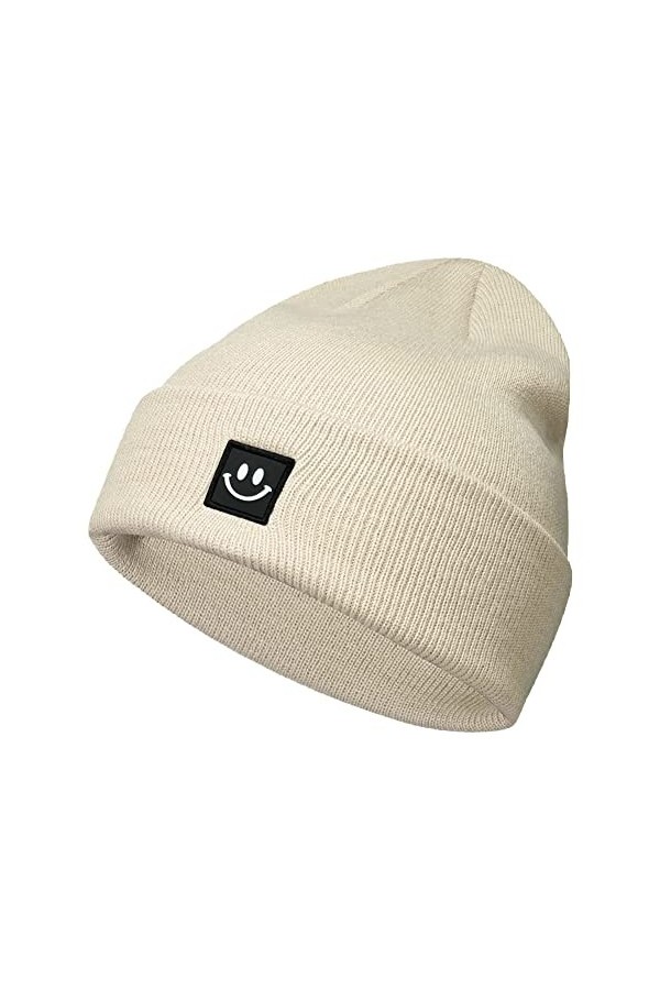 Rayson Bonnet dhiver pour Homme et Femme Tricot Bonnet Unisexe Respirant Le Sport Ski Taille Unique Casquette Noir+Marron 