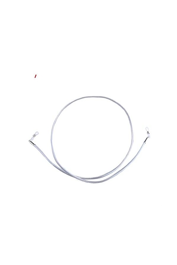 WOUND Chaînes de lunettes for femmes, cordon de cou en cuir Pu, Anti-perte, retenue de lunettes de mode Color : Shiny Silver