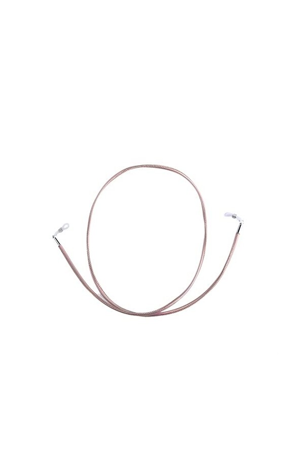 WOUND Chaînes de lunettes for femmes, cordon de cou en cuir Pu, Anti-perte, retenue de lunettes de mode Color : Shiny Silver