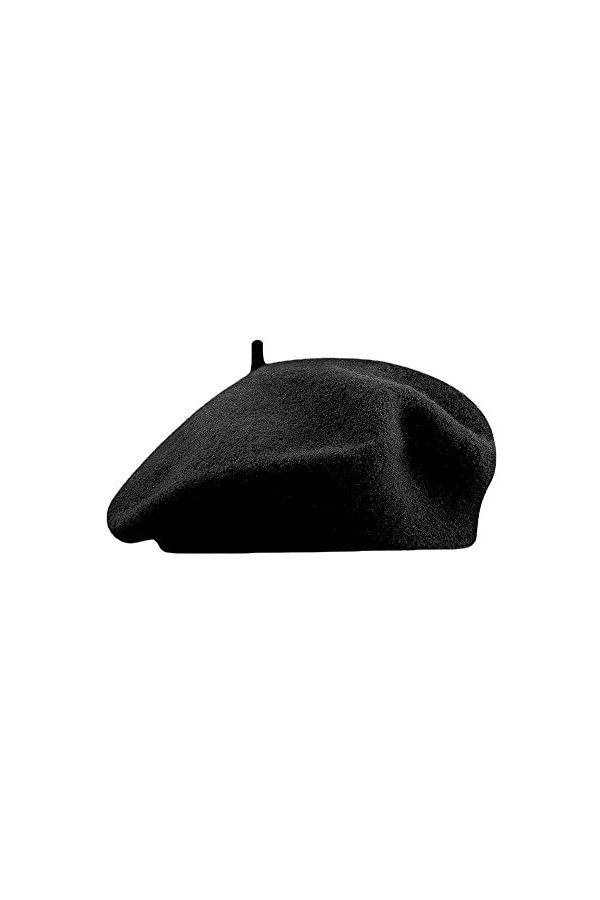 NOKDAL Francais Beret Femme Noir Béret Chapeau Vintage élégant Berret Basque Stylé Classique Souple Hiver Casquette Couleur U