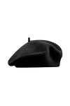 NOKDAL Francais Beret Femme Noir Béret Chapeau Vintage élégant Berret Basque Stylé Classique Souple Hiver Casquette Couleur U
