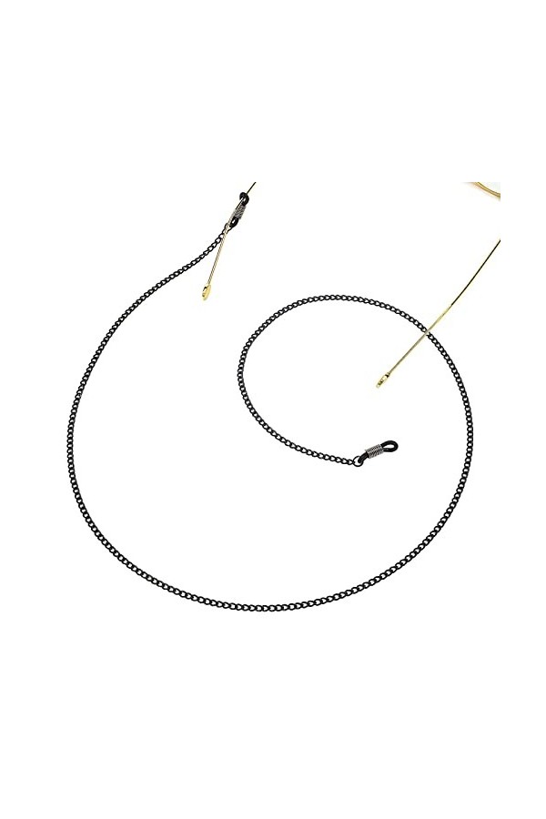 DODANI Chaînes de Lunettes Sangle de Lunettes for Femmes Collier en métal Noir Cordon de Lunettes élégant Anti-Perdu
