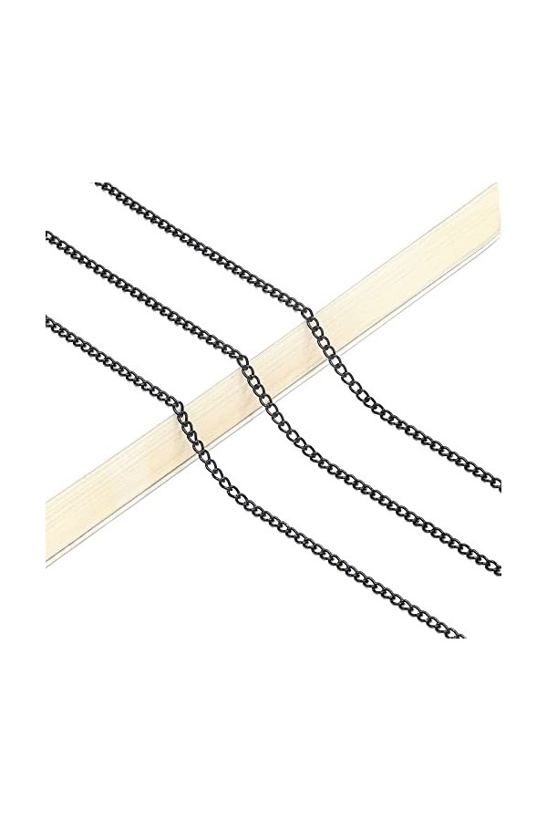 DODANI Chaînes de Lunettes Sangle de Lunettes for Femmes Collier en métal Noir Cordon de Lunettes élégant Anti-Perdu