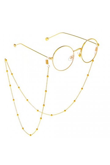 KEMUDO Chaînes de lunettes de lunettes for femmes Sangles de lunettes de soleil élégantes Cordon de lunettes Color : Or, Siz