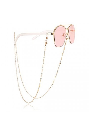 KEMUDO Chaînes lunettes lanière for femmes alliage réglable caoutchouc extrémités connecteurs Anti-perte élégant lunettes cor