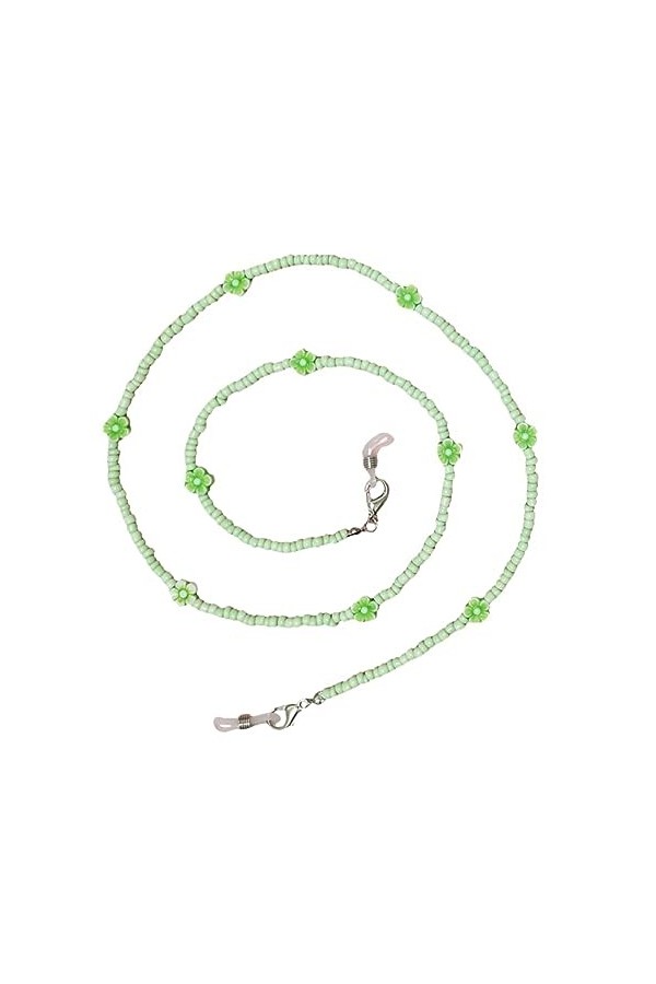 CRILSTYLEO Masque Aux Fleurs De Perles De Riz Chaîne De Lanière Chaîne De Collier De Lunettes Lanière Perlée Support De Colli