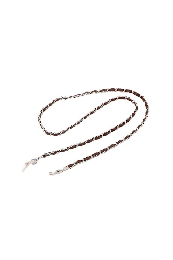 KEMUDO Chaînes de lunettes Lanière de lunettes pour femmes Deux tons Anti-perte Double chaîne élégante porte-cordon couleur 