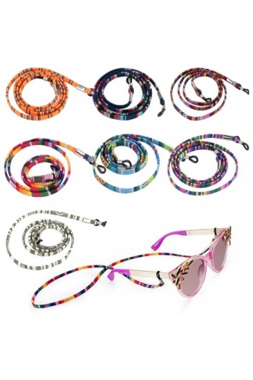 TRADERPLUS 7 pièces Lanyard de lunettes, bracelet de lunettes multicolore, bracelet de cou de lunettes de soleil pour cordon 