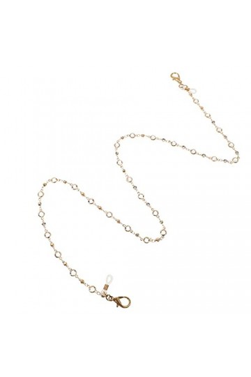 DOITOOL Chaîne de support de lunettes avec strass pour homme et femme Transparent