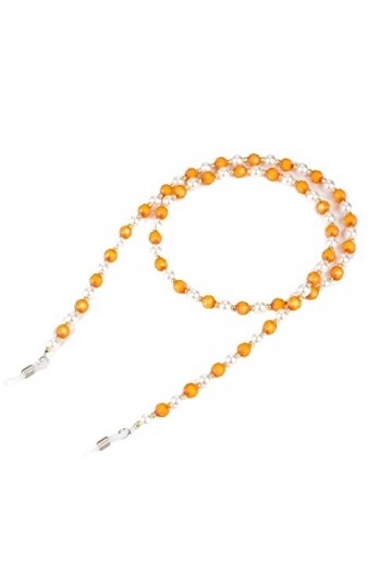 KEMUDO Lunettes Chaînes Sangle De Lunettes for Femmes Perlé Deux Tons Cordon De Cou Élégant Lunettes Chaîne Chaîne Titulaire 