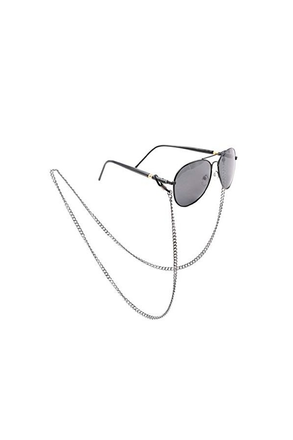 LKXHarleya Réglable Cordon Lunettes Chaîne Lunettes Pour Lunettes De Soleil Chaîne de lunettes de lecture, Argent