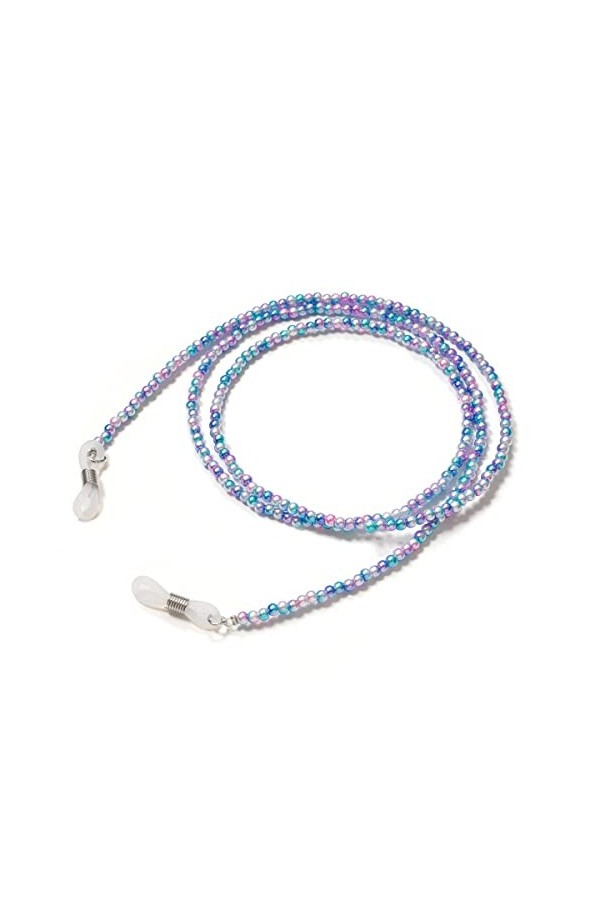 EVSER Chaînes de Lunettes Sangle de Lunettes for Femmes Chaîne de Cou perlée Ombre Cordon de Lunettes élégant Color : Bleu, 