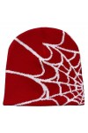 Bonnet Y2k Bonnet Tricoté en Toile Daraignée Casquettes dhiver Gothiques Chaudes Et Douces Casquette Gothique pour Femmes E