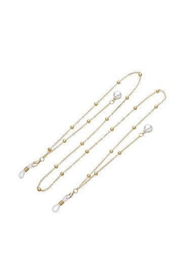 EVSER Chaînes de Lunettes Sangle de Lunettes for Femmes Perle Gland Chaîne de Cou antidérapante Cordon de Lunettes élégant C