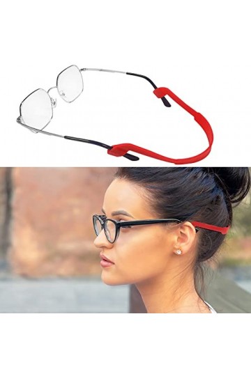 FineGood Lot de 12 sangles de lunettes, sangle de lunettes de soleil réglable, cordon de lunettes flottant en néoprène