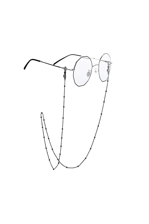 Chaîne de lunettes pour homme et femme – Sangle de lunettes de soleil, cordon anti-perte pour lunettes de vue, 1 - Perle arg