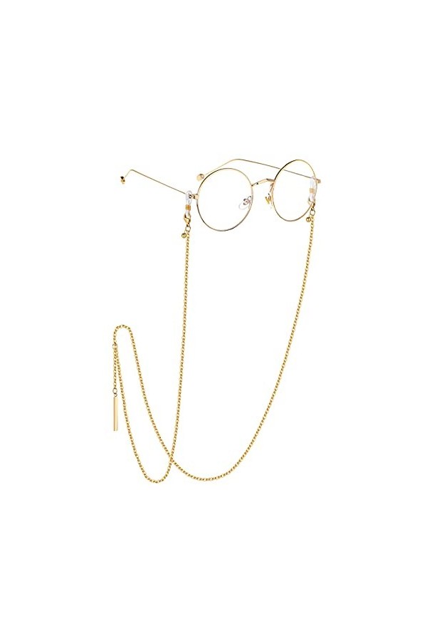 Chaîne de lunettes pour homme et femme – Sangle de lunettes de soleil, cordon anti-perte pour lunettes de vue, 1 - Perle arg