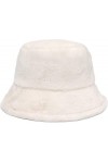 FLUTEE Bonnet dhiver pour femme - Pelucheux - Chapeau de seau pour fille - Bonnet en fausse fourrure - Chapeau dhiver doux 