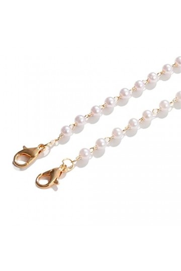 EVSER Chaînes de Lunettes de Lunettes for Femmes Chaînes de Masque Multifonctions avec Clips Cordon de Lunettes élégant