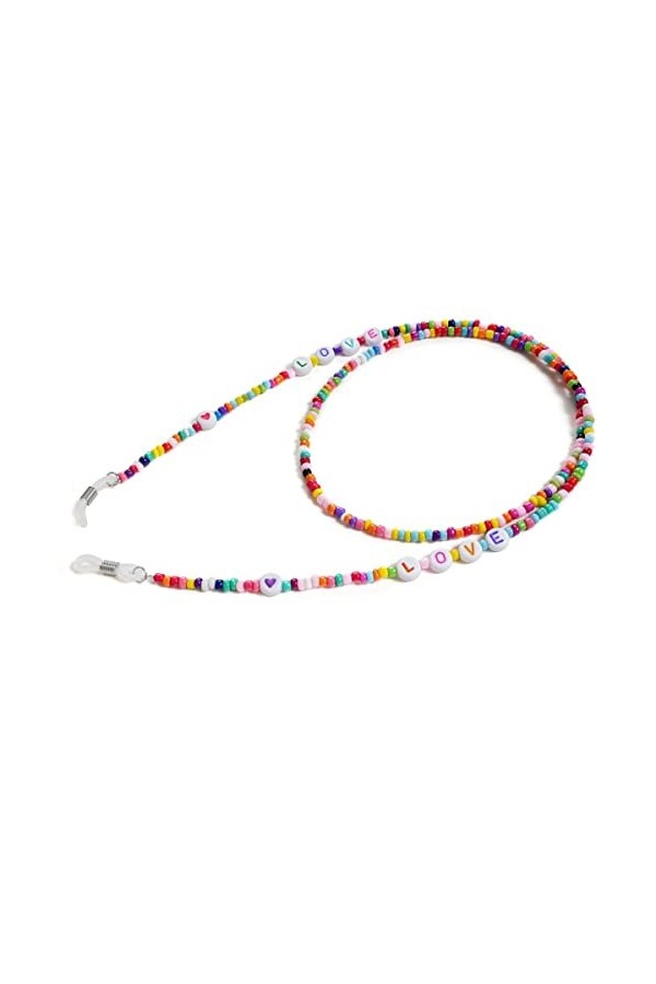 ZORZA Chaînes de Lunettes de Lunettes for Les Femmes Aiment Les chaînes de Porte-Lunettes de Mode de Cordon de Cou perlé colo