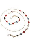 KEMUDO Longe de lunettes Sangle de lunettes for femmes Chaînes de masque de perles colorées Cordon de lunettes élégant