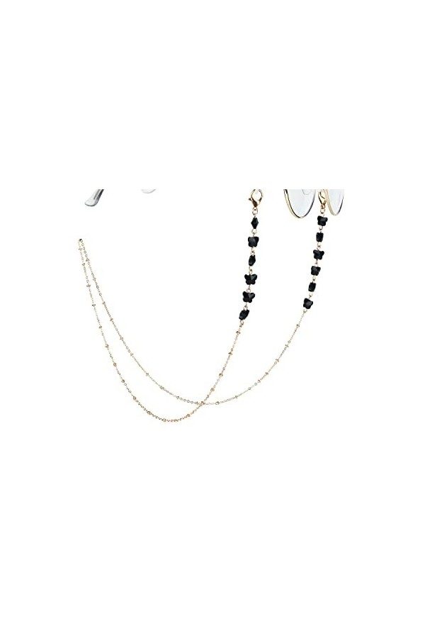 KEMUDO Sangle lunettes chaînes for femmes papillon cristal lunettes retenue élégant lunettes cordon