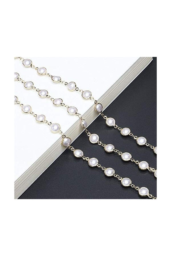 BHDCH Chaîne de Lunettes Chaîne De Lunettes Chaîne De Lunettes avec des Porte-Lunettes De Perle Lunettes De Vue Bretelles Lun