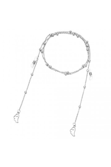 ZORZA Chaînes de Lunettes de Sangle for Femmes Chaîne de Cou perlée en métal Cordon de Lunettes élégant Anti-Perte Color : 3