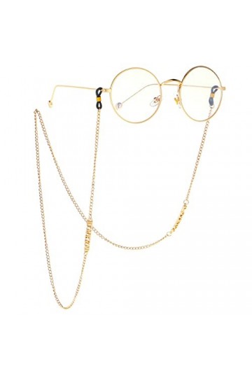 KEMUDO Sangle de lunettes lunettes lanière for femmes métal je taime lettre pendentif cou chaîne élégant lunettes cordon