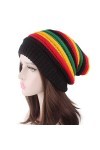YOFO Bonnet Tricoté Homme Femme Casquette Rasta Reggae Hip-Hop Rap Chapeau Hiver
