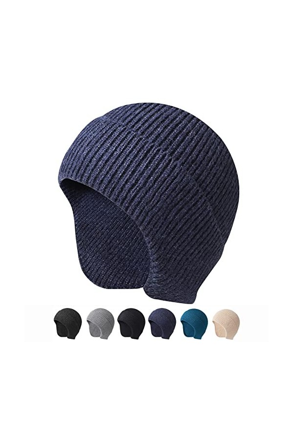 Arcweg Tricot Bonnet Chapeaux Hiver Hommes Femmes Chaud Tricot oreillette Chapeau Extensible Coupe-Vent Tricot crâne Casquett