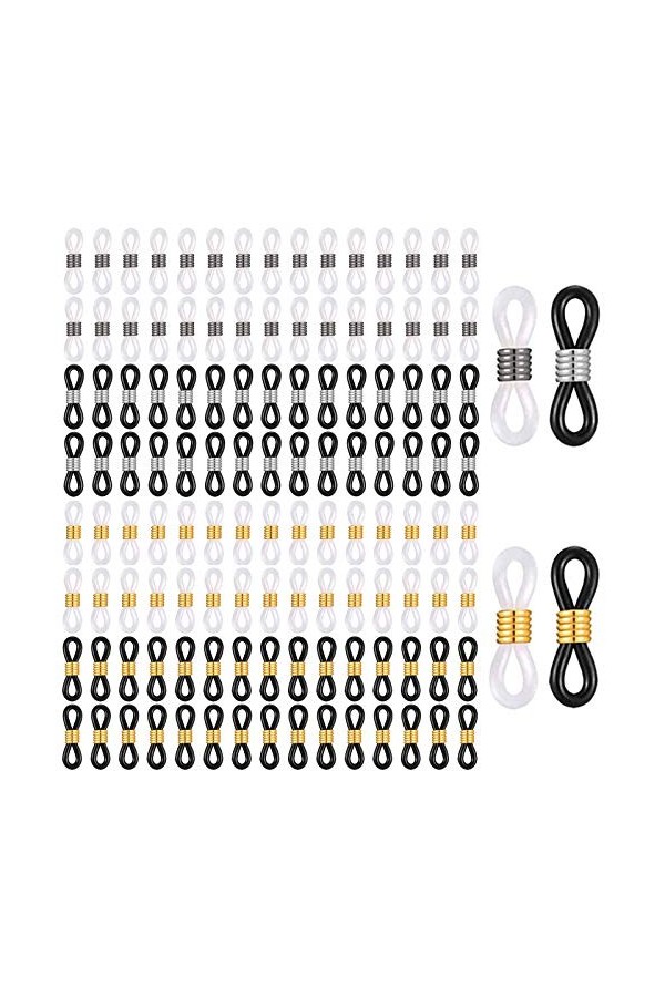 Extrémités de Chaîne de Lunettes Connecteurs DExtrémité en Caoutchouc Réglables Retenue des Extrémités Antidérapantes pour C