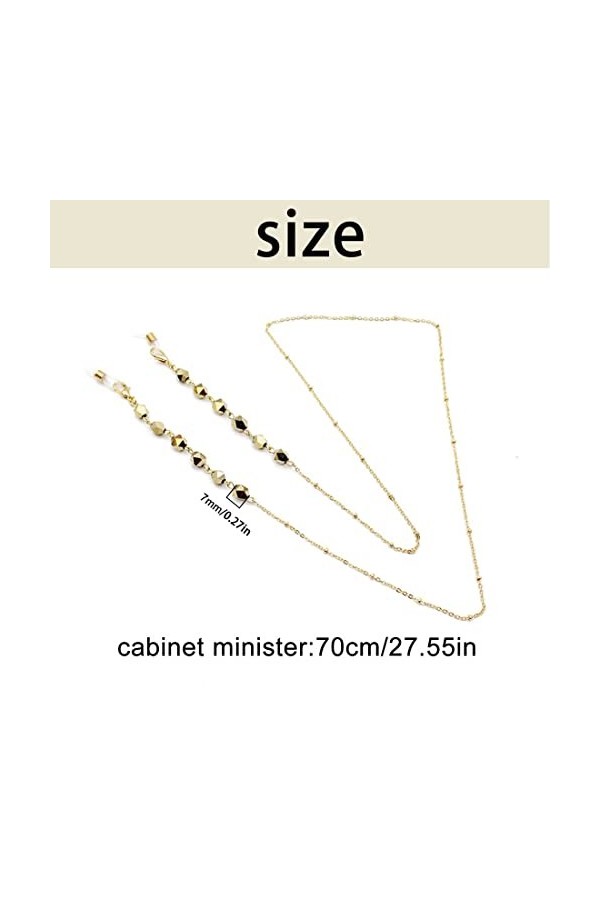 3 Pcs Chaîne de Lunettes Femmes Perlée, Lanière de Lunettes,Cordon Lunettes Perles pour Lunettes pour Lunettes, Lunettes de S