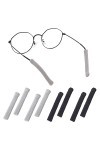 4 Paires Protege Branche Lunette,Couvre Branche Lunette en Tissu de Coton Tricoté Doux,Accessoires de Lunettes de Elastiques 