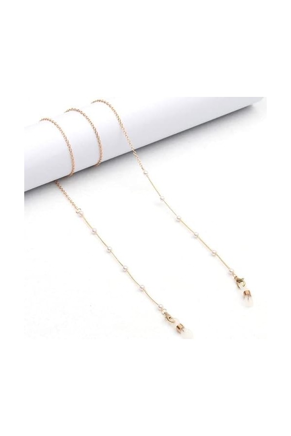 YOGAYE Perle Masque Chaînes Lunettes Chaîne Pour Femmes Rétro Métal Lunettes De Soleil Longes Lunettes Cordon Titulaire Cou S