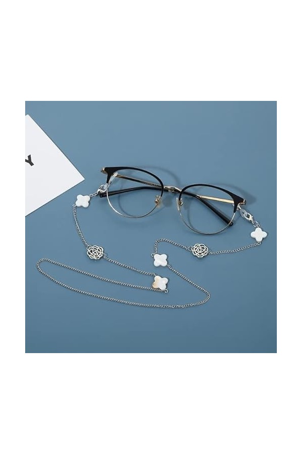 SOREZE Chaîne de Lunettes pour Femmes chaîne de Coquille de Fleur pour Lunettes Masque chaîne Longe Lunettes de Soleil Access