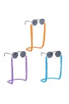 LIPIODOL 3 Pcs Chaîne pour lunettes en acrylique pour diverses modèles et colliers Chaîne pour lunettes de lecture pour femme