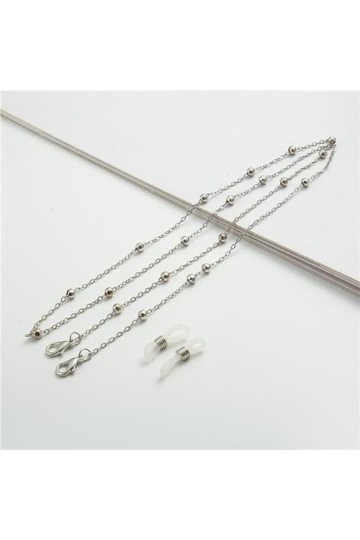 SOREZE Lunettes de Soleil Masque chaînes pour Femmes Acrylique Perle Cristal Lunettes chaînes Longe Verre Bijoux