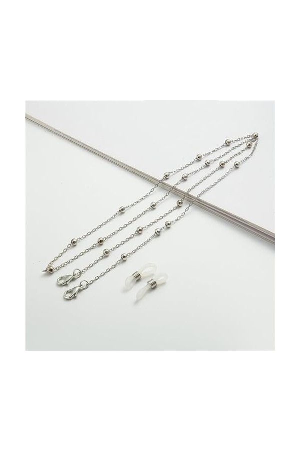 SOREZE Lunettes de Soleil Masque chaînes pour Femmes Acrylique Perle Cristal Lunettes chaînes Longe Verre Bijoux